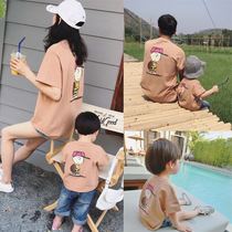 Mother and child suit Xia son parent-child suit Xia one family three seaside resort beach four set Boy Girl