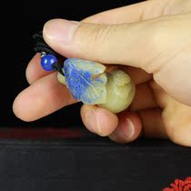 Shi Junzhai Qingtian stone carving boutique gourd pendants blue star handmade pendants collection crafts decorations