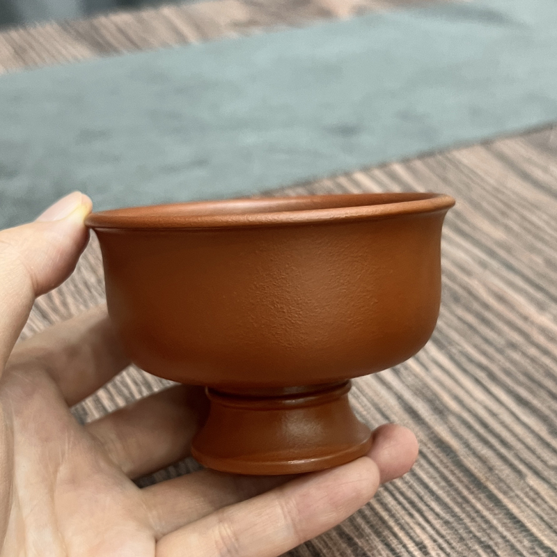 Yixing Purple Clay Pure Handmade Master Cup 125Cc, Original Ore Small Red Clay High-Footed Exquisite Tea Cup with Gift Box Yixing Purple Clay Pure Handmade Master Cup 125Cc, Original Ore Small Red Clay High-Footed Exquisite Tea Cup with Gift Box