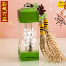 Детский локон в стекле 新生儿出生礼物定制宝宝胎毛章脐带印章婴幼儿纪念品彩色方章2021