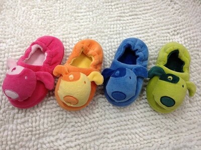 Pantoufles enfants en suède pour hiver - semelle plastique - Ref 1018330 Image 17