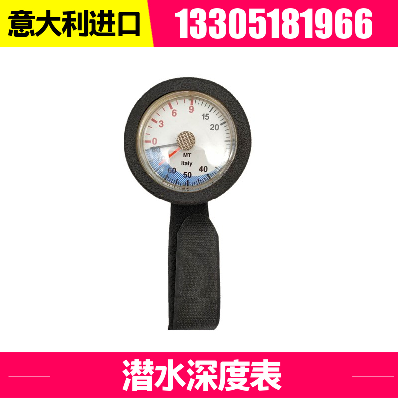 Italian Diving Depth Gauge Wrist Type Depth Gauge Diving Meter Depth 80 m Cylinder Accessories