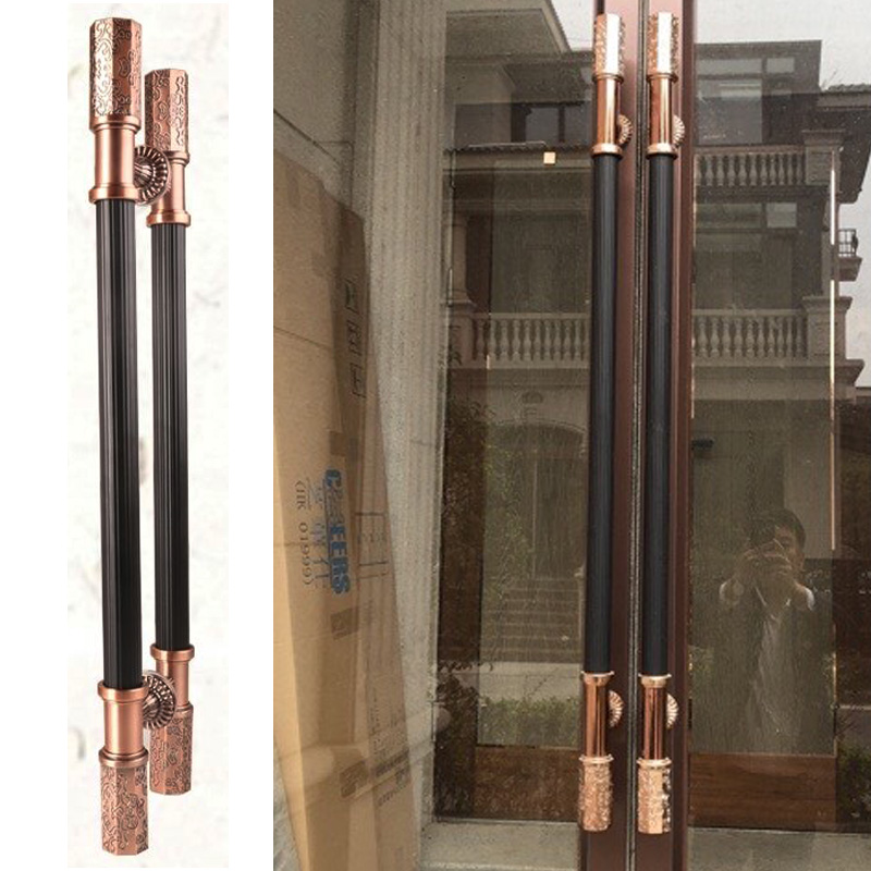 Large door handle glass door handle European style handle modern large handle Chinese imitation antique wooden door handle