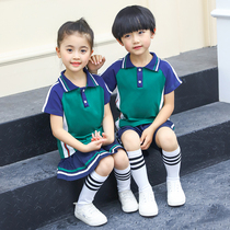 Children Summer class Kindergarten Garden Clothes Summer Dress Cotton Short Sleeves Elementary School Uniform Sports Clothing for the teachers