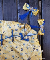 Know the original year Child qipao Chinese qipao New Chinese New Year uniforms Childrens clothing bag butts