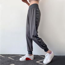 Spring Autumn Sports Pants Women Loose Bunches Alphabet Harun Pants Running Fitness Pants Speed Dry High Waist Yoga Long Pants Thin