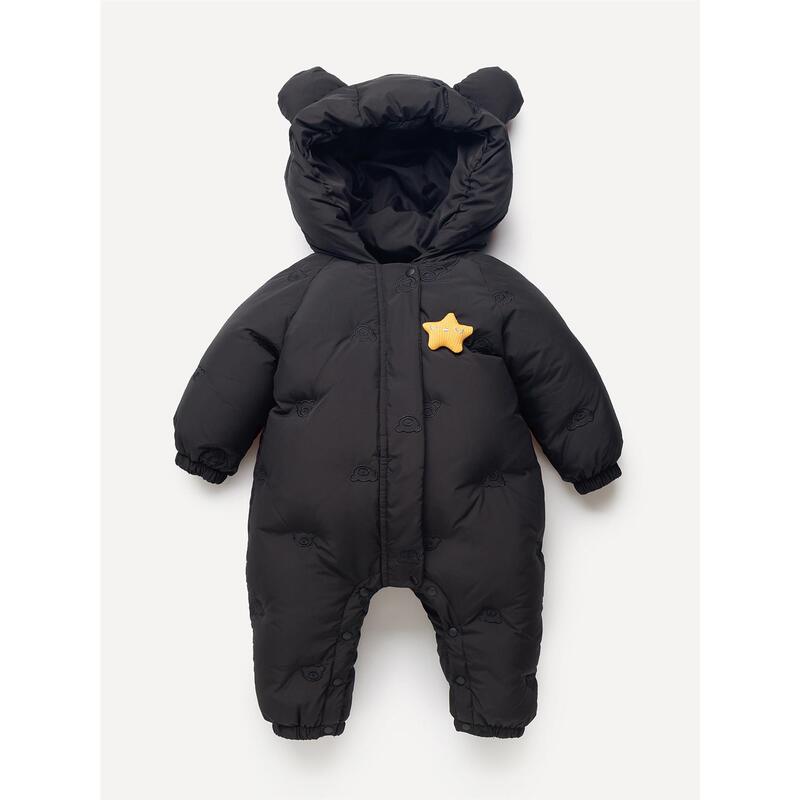 Dmpt Baby One-Piece down Jacket, Winter Outdoor Clothing for 1-2 Year Old Toddlers, Thickened Outdoor Clothing, Crawling Suit, Jacket