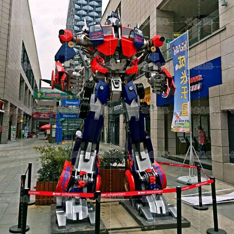 Ngoài trời lớn Optimus Prime mô hình sắt rèn tinh tế có thể tháo rời trung tâm giao thông vuông trang trí nhà máy trực tiếp - Gundam / Mech Model / Robot / Transformers mô hình gundam giá rẻ
