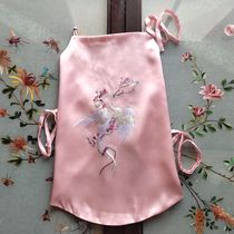 Su embroidery hand embroidered silk Mulberry silk belly style underwear female summer adult sexy classical court Chinese style