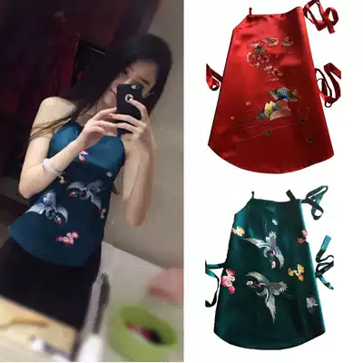 Su embroidery embroidery Hand embroidery Silk belly-style underwear Women sexy adult classical suspender vintage Chinese style
