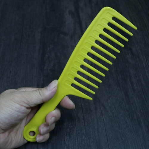 Пластиковая расчесывание грубых зубов, широкий зуб зубов, большой зуб, большие зубы, завязочные кудри, коронин волос, шампунь, волосы, расчесываемые волосы, парикмахерский инструмент