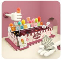 Tebaoer Ice Cream Stand Ice Cream Shop Checkout Cashier Role Play Childrens Early Education Home Toys