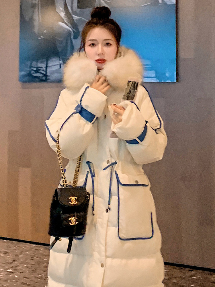 Sandro Mocoloni down cotton clothes woman 2021 new Winter Korean version loose with long version coat in the hat