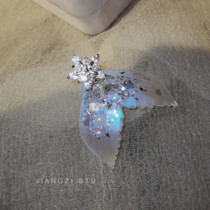 JIANGZI STU sauce super beautiful dream Aurora man fish tail can be removed front and back two wearing zircon earrings wedding