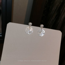 JZ STU Rose small fragrant wind temperament natural flawless round Bright Pearl American 14K gold earrings