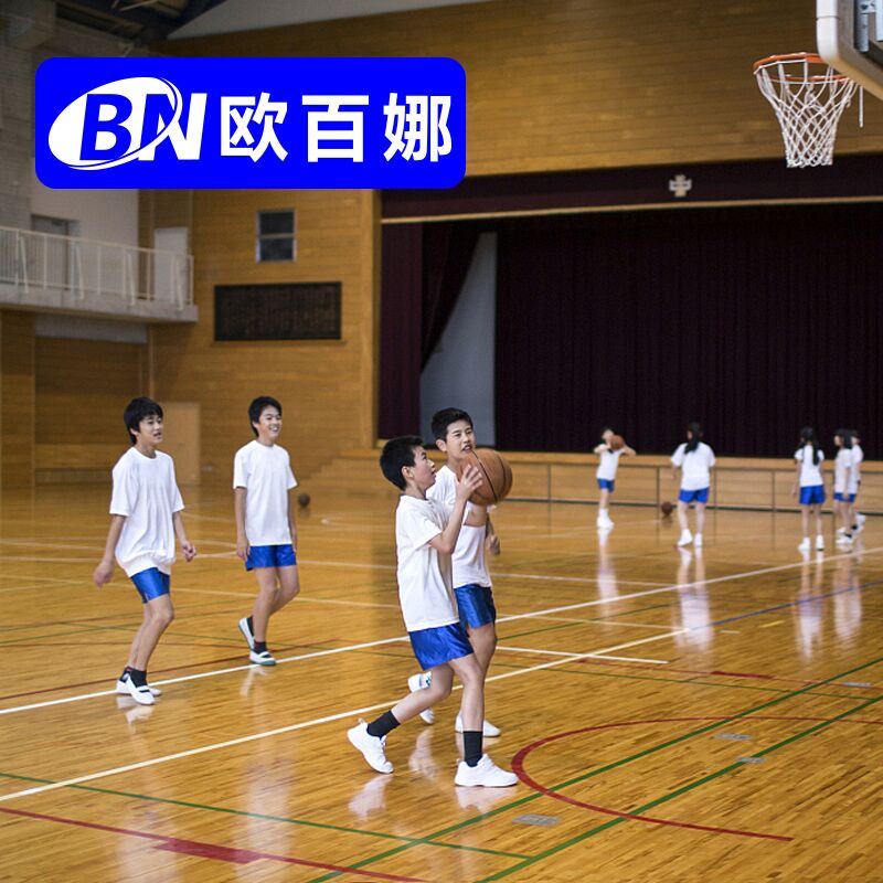Oubaina solid wood floor Indoor basketball court Sports hall special maple birch sports floor Keel wood floor