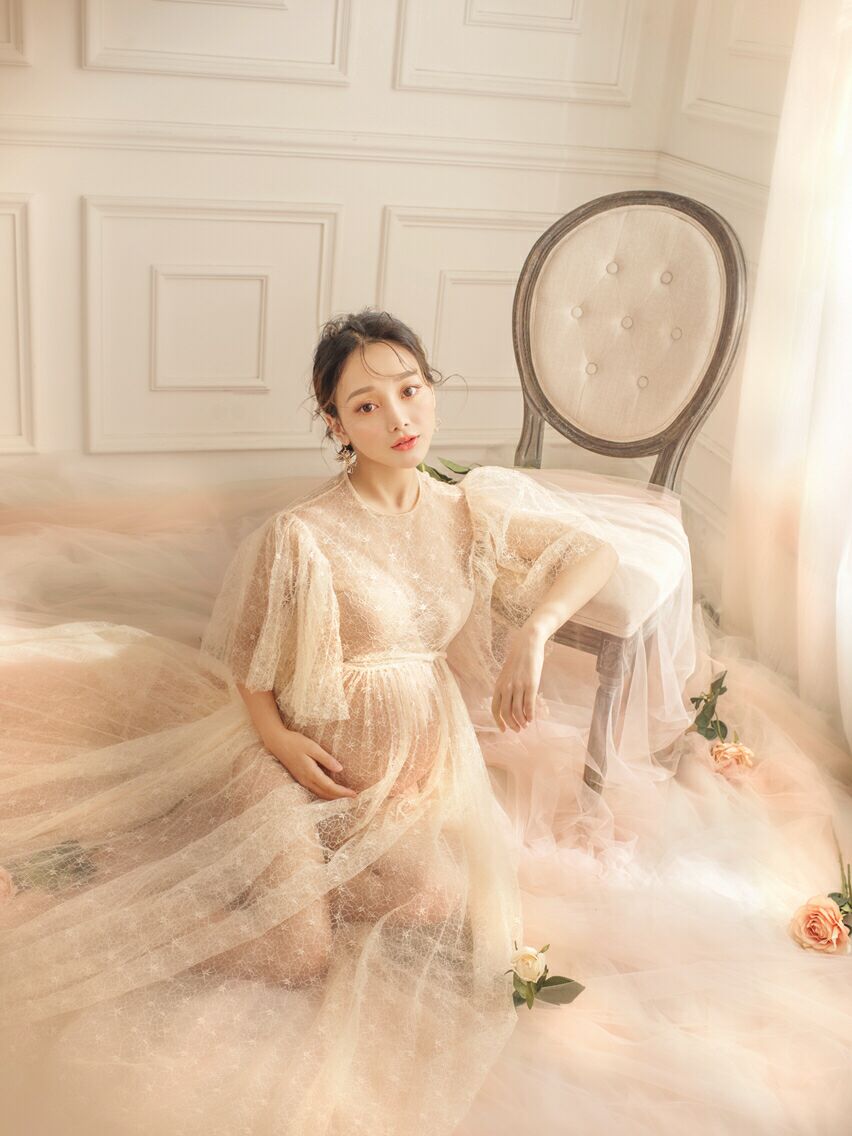 Maternity photography costume aesthetic wind studio pregnant woman shooting clothing new pregnant woman art photo skirt pregnant woman photo