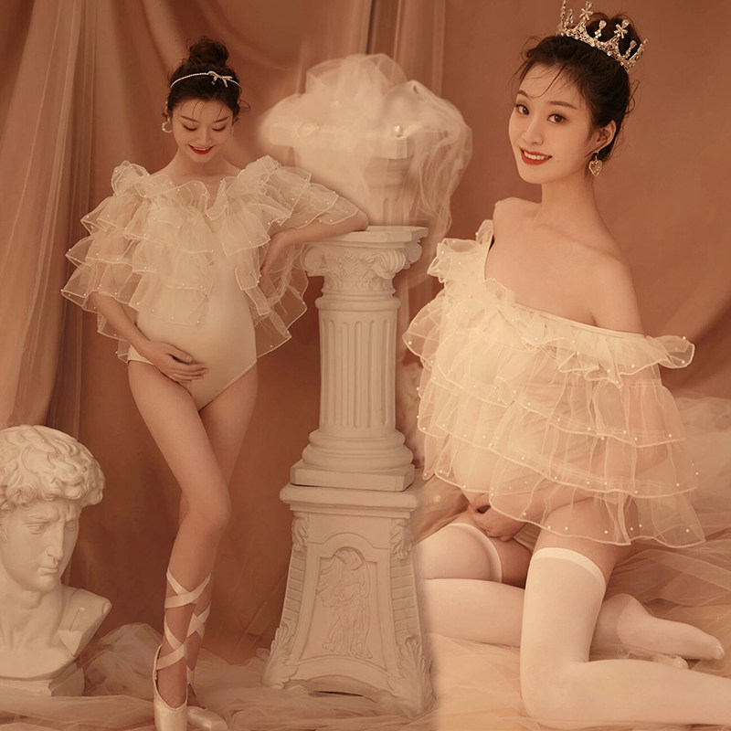 Photo-photo gallery Pregnant Woman Photo Costumes New Pregnancy Mommy Meritocratic Private Room Writing Real Photos Small Clear New yarn Clothing Accessories