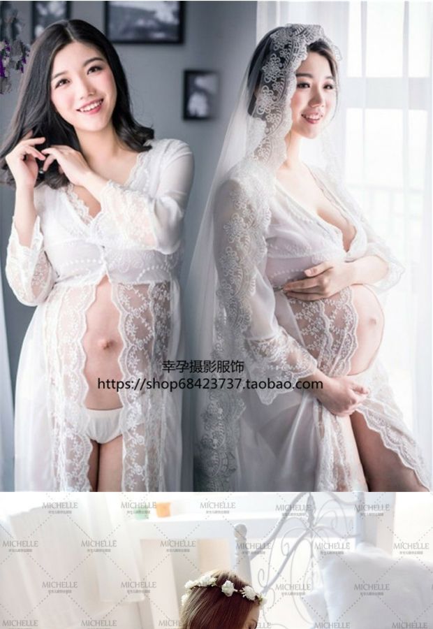 2019 phiên bản tiếng Hàn mới của nhiếp ảnh phụ nữ mang thai quần áo ảnh phụ nữ mang thai váy ren ảnh studio phụ nữ mang thai ảnh quần áo quần áo bầu