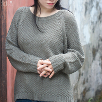 Yuanzhi Guyu Hemp Cotton Thread Raglan Sleeve Sweater Female DIY Knitting Material Package Cotton Linen Wool Crochet Manual