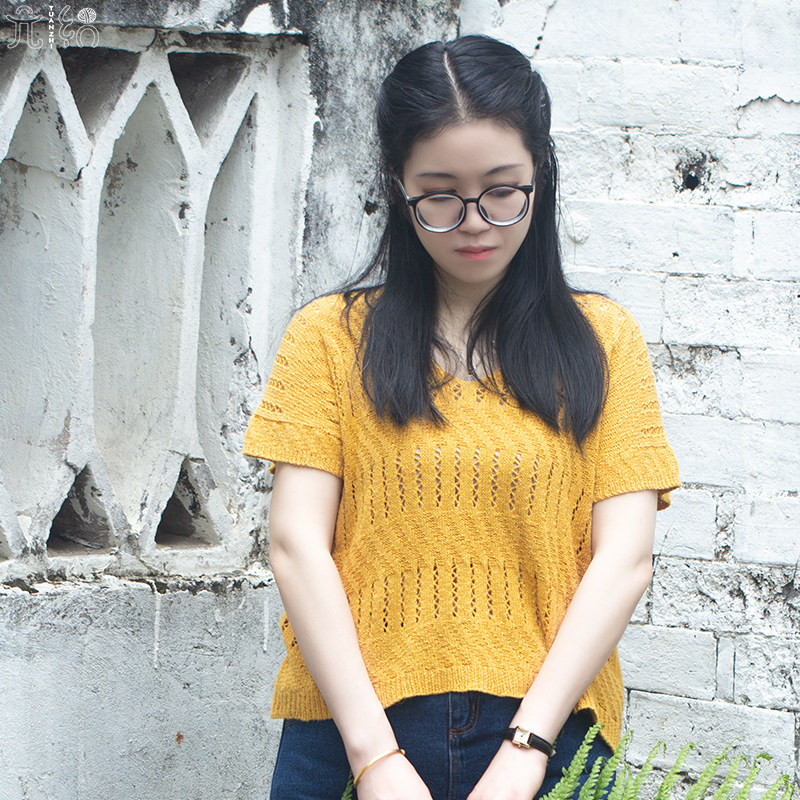 Yuan woven bright Han cotton wire DIY sweater short sleeve knit material bag summer cotton linen hand sweater line