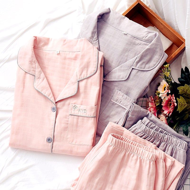 New cotton pajamas cotton lady cotton loose autumn and winter cotton cotton cotton cotton lady clothing package