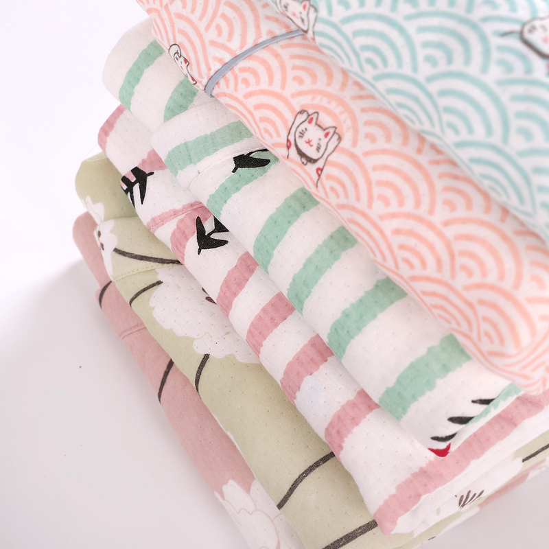 Váy ngủ nữ mùa thu và mùa đông cotton dài tay Nhật Bản dễ thương dày lớn kích thước dài áo ngủ nhà dịch vụ áo choàng cotton nữ áo choàng ngủ