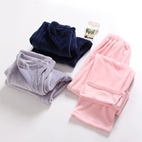 Quần pyjama nam nhung nhung kích thước lớn có thể mặc bên ngoài quần flannel dày quần pyjama quần rộng nhà quần đồ ngủ nữ mùa đông quan sot nam