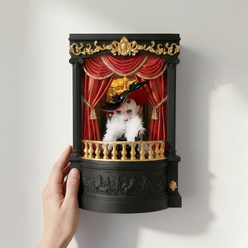 Blind Box Storage Display Stand, Illuminated Three-Dimensional Opera House Miniature Architectural Model, Figurine Storage, Wall Decoration, Dollhouse Gift Blind Box Storage Display Stand, Illuminated Three-Dimensional Opera House Miniature Architectural Model, Figurine Storage, Wall Decoration, Dollhouse Gift