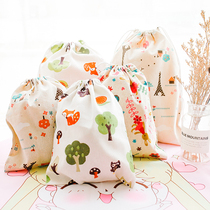 Travel luggage organizer bag portable clothes drawstring bag cotton and linen clothes storage bag corset pocket finishing small cloth bag