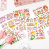 Сокровище девушка милая мультипликация Diy gurgling card наклейка творческая справочник замены компьютера наклеек ins -Wind Cane Sticker