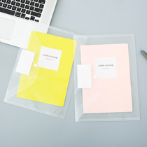 Business office stationery Student transparent plastic buckle type A4 File bag release information containing archive bag Korea