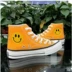 Giày vải Smiley siêu cháy giày móc lớn giày cho nam và nữ 1970S thủy triều mẫu giày vải nam giày sneaker nam Plimsolls