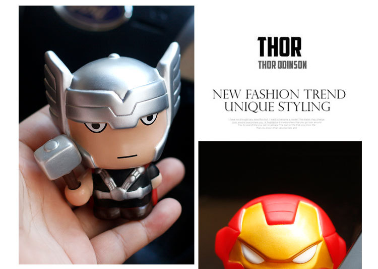 Q phiên bản đồ trang trí xe Spider-man Iron Man búp bê Raytheon phụ kiện xe hơi US captain america xe trang trí nội thất nguồn cung cấp