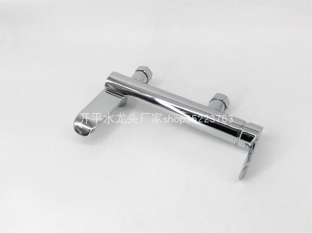 Electroplated All-Copper Chrome-Plated Bathtub Faucet, All-Copper Dual-Function Triple Faucet, Bathtub Faucet with Foldable Spout, Model 5257, Real Photos