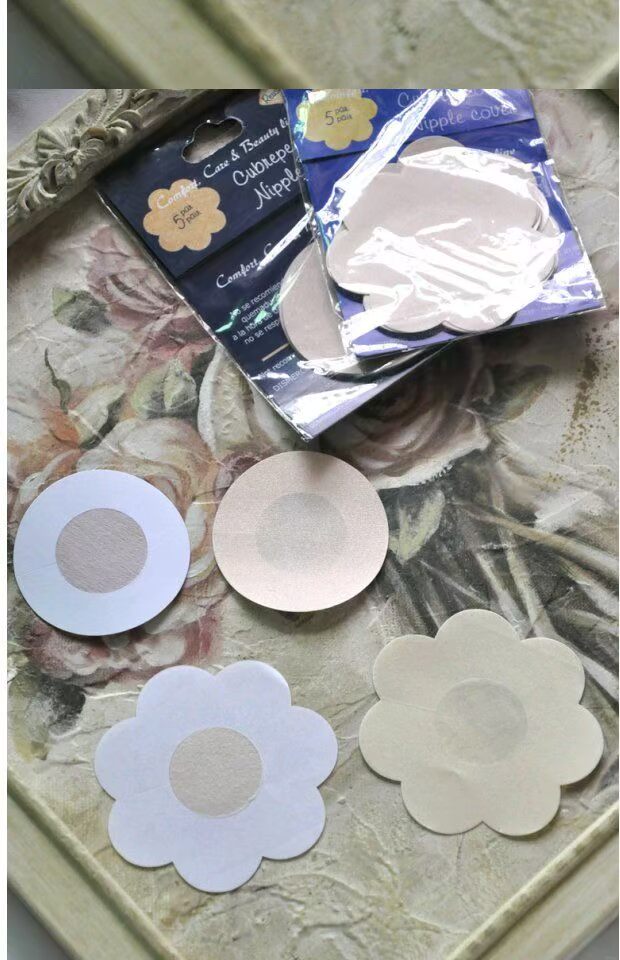 20 cặp núm vú dùng một lần satin chống va chạm núm vú vô hình thoáng khí núm vú dán siêu mỏng liền mạch không thấm nước dán miếng dán ngực silicon