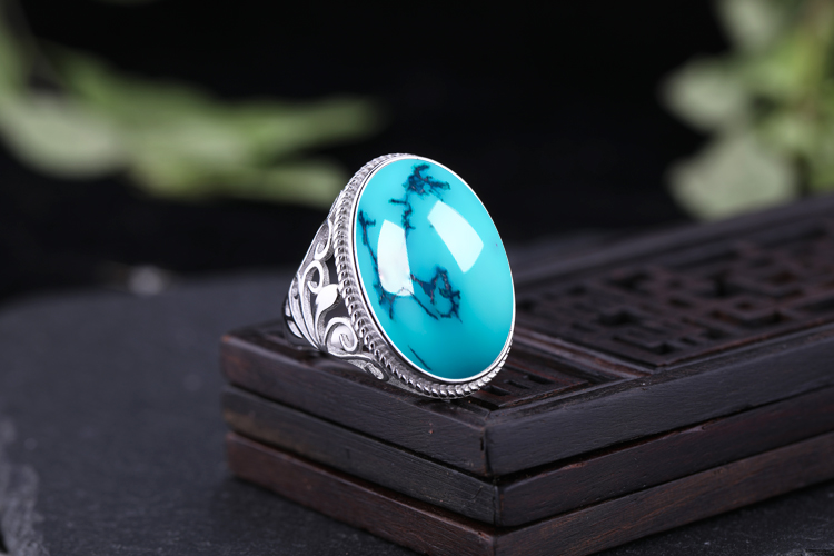 Nhẫn bạc sterling 925 thiết lập vòng sáp ong hỗ trợ dát nhẫn đá quý màu hổ phách nhẫn hỗ trợ trống miệng hỗ trợ trực tiếp nữ 15 * 22 nhẫn cưới vàng tây