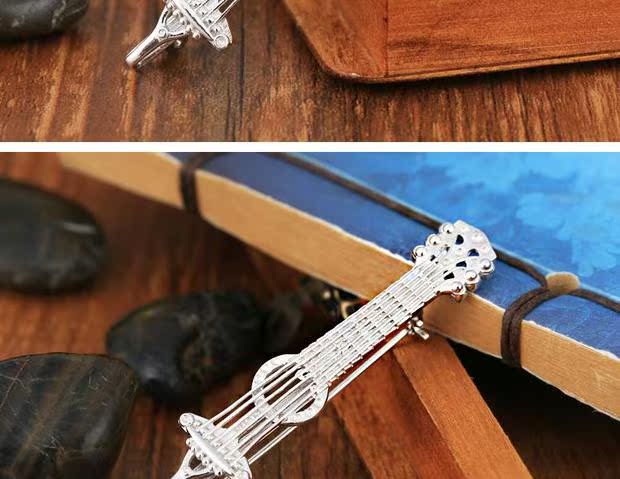 S925 sterling bạc trâm trống hỗ trợ trống sáp ong bạc khay trâm violon hỗ trợ DIY trâm bạc khay ghim cài áo vest nam