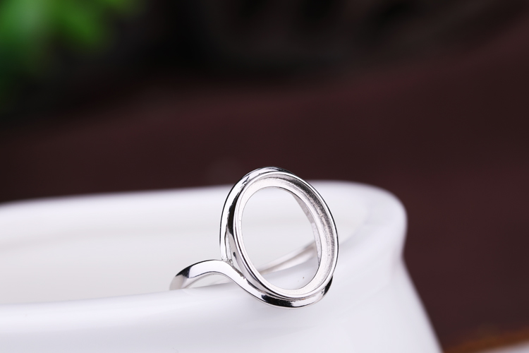 Nhẫn bạc 925 hỗ trợ trống rỗng sáp ong vòng hỗ trợ 12 * 15 10 * 14 7 * 10 15 * 19 9 * 14 8 * 14 nhẫn vàng nam 18k