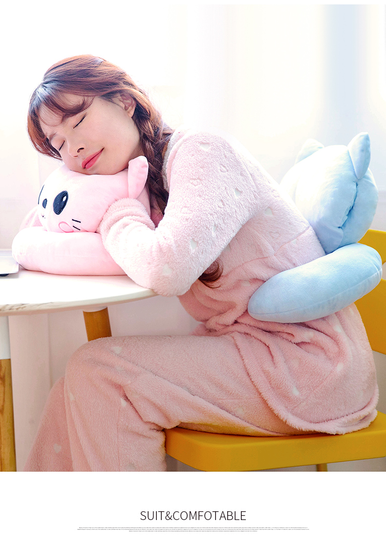 Nap sinh viên gối nghỉ trưa gối con gối Papa Pashui tay ấm áp ngủ đệm văn phòng gối vật - Trở lại đệm / Bolsters gối kèm chăn 2 trong 1