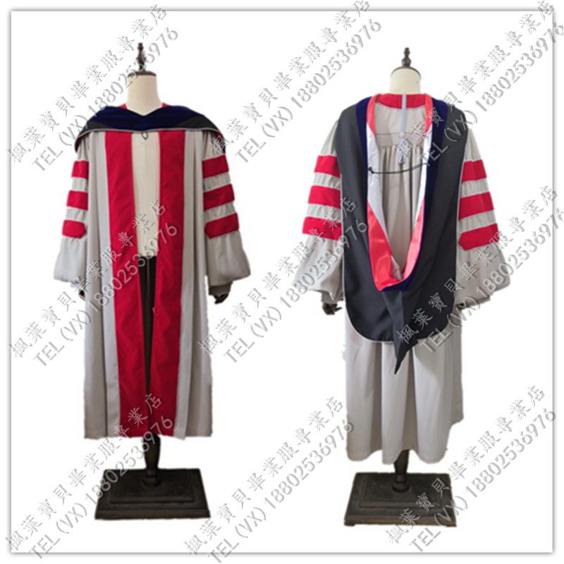 MIT博士毕业服定制 美国大学毕业礼服 硕士学士服全套 男女通用学位服