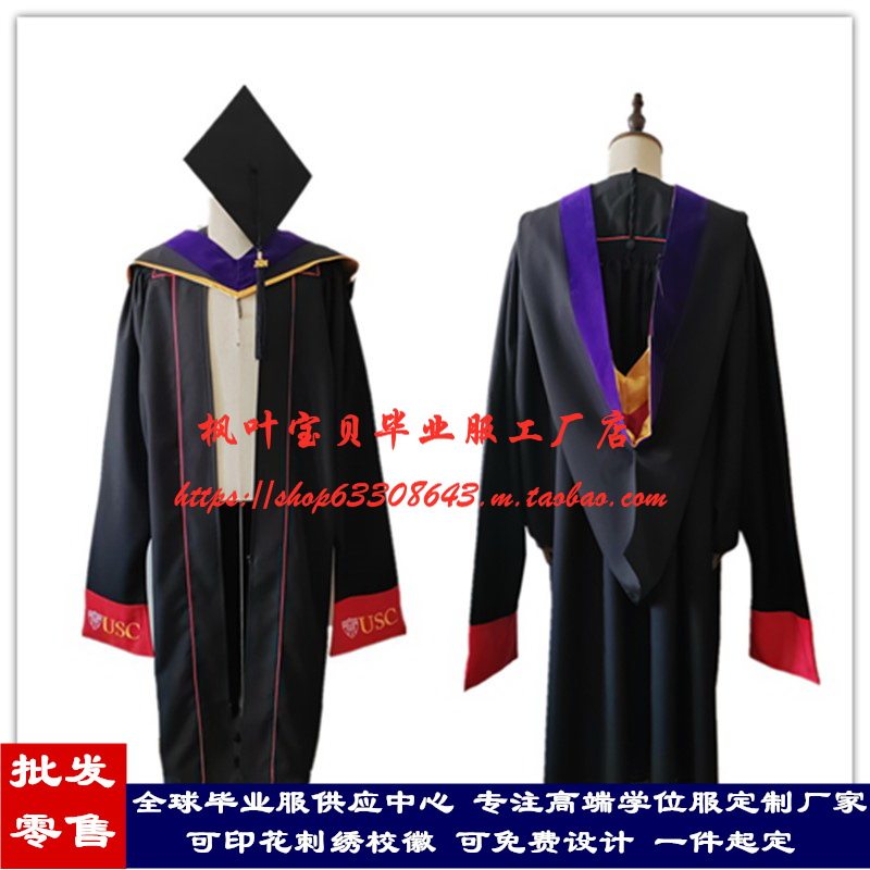 USC学士服&硕士服&博士服全攻略!南加大毕业绶带定制PHD专属款也太绝了吧!-工作服-淘宝好物网
