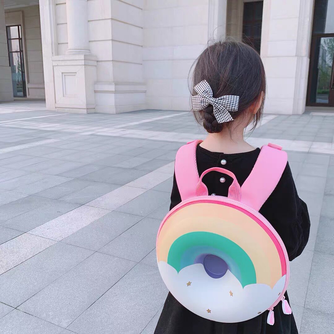 Uber only ALLJOINT children's school bag cute kindergarten small class donuts Rainbow toddler bag girl bag girl bag