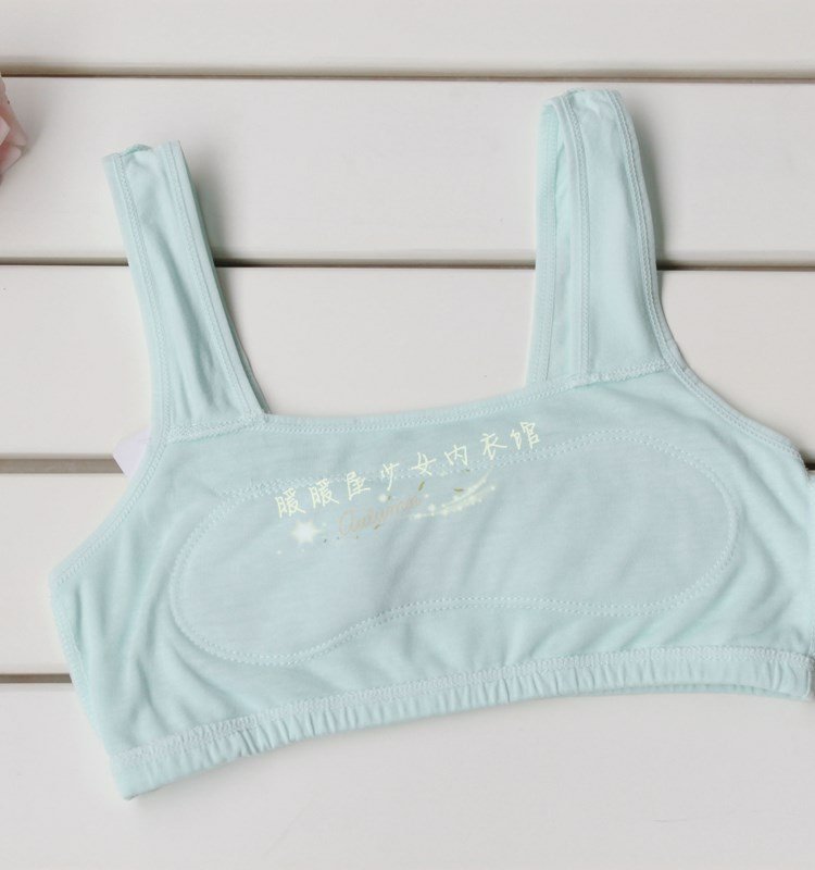 Đôi ngực pad modal cô gái áo ngực thời kỳ phát triển đồ lót cotton sinh viên mỏng đồ lót nữ
