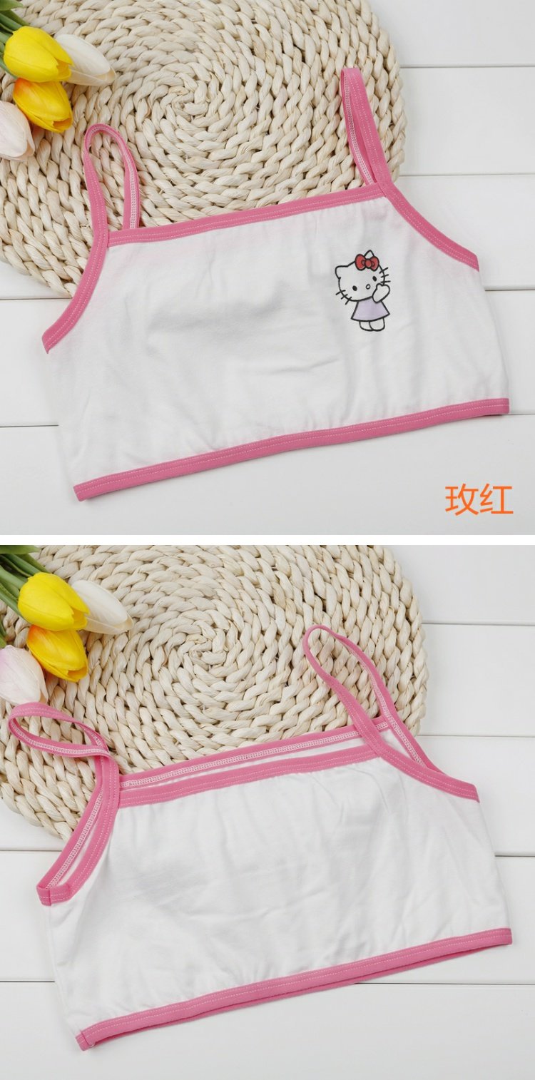 Cotton cô gái áo ngực cô gái phát triển thời kỳ học sinh trung học cơ sở vest cô gái đồ lót dễ thương sling mùa xuân và mùa hè mỏng phần áo lót học sinh