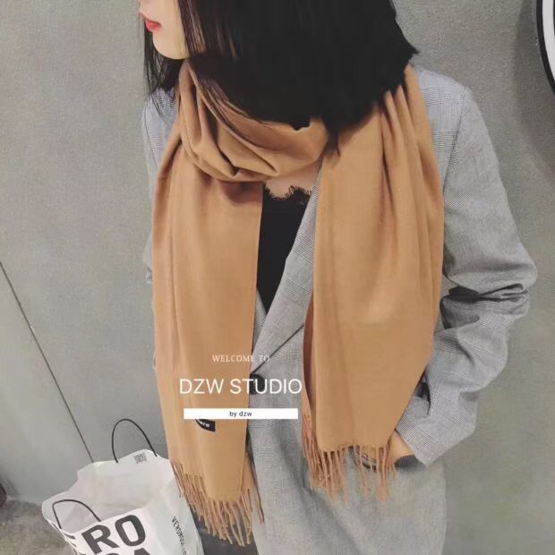 Khăn quàng cổ đơn sắc cashmere xuất khẩu sang châu Âu và Hoa Kỳ chất lượng cao, mềm mại 13 điểm màu khăn rằn phượt