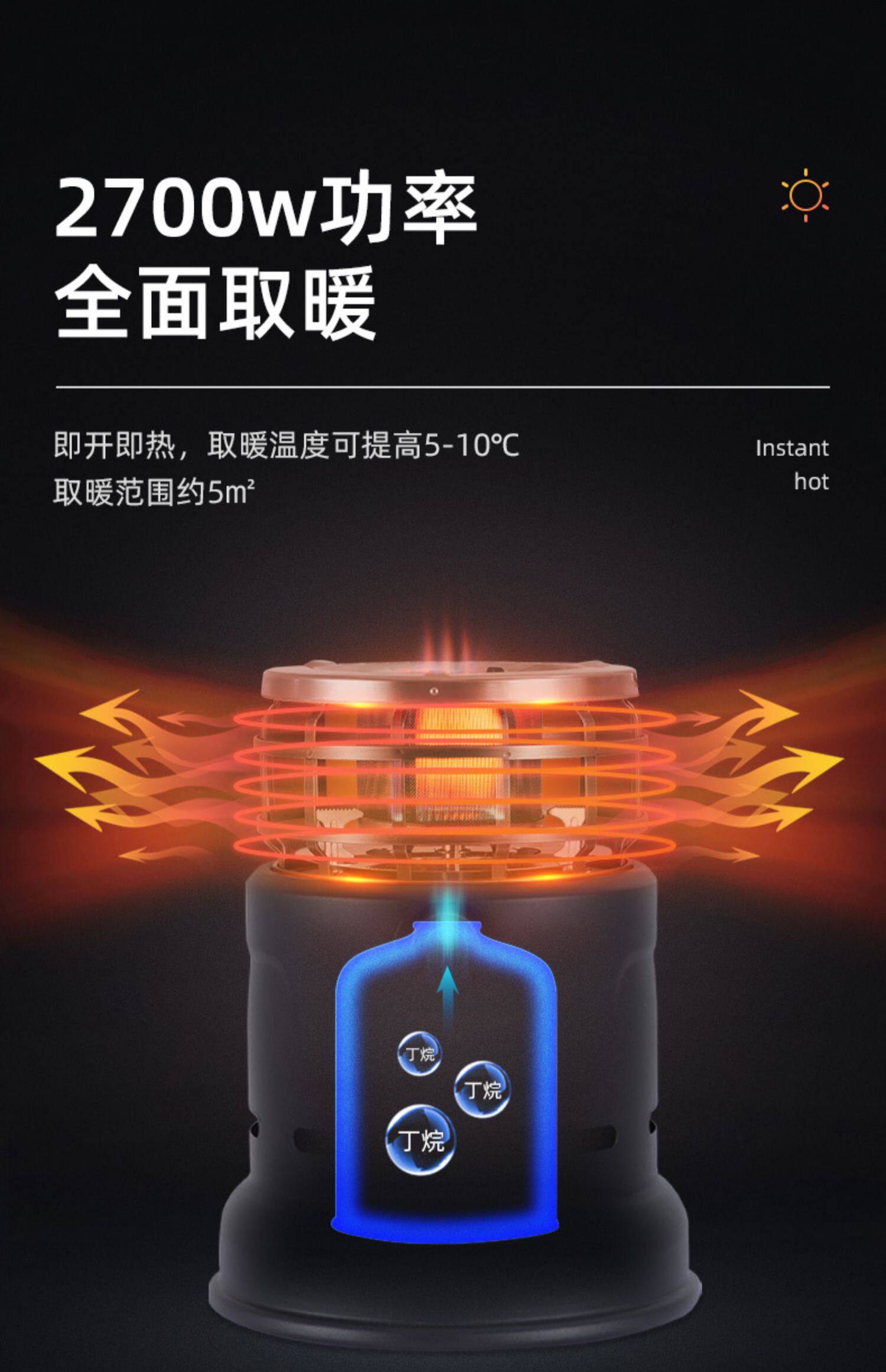 Обогреватель naturehike挪客户外燃气取暖炉冬钓露营帐篷取暖器家用室内烤火炉