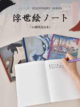 nakabayashi Zhonglin Japan Ukiyo-E simple College students ins Wind a5 notepad recording homework 8mm horizontal line for high school students notebook notebook