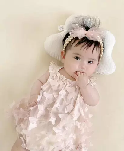 Детская милая повязка на голову для принцессы, заколка для волос с бантиком, аксессуар для волос, в корейском стиле