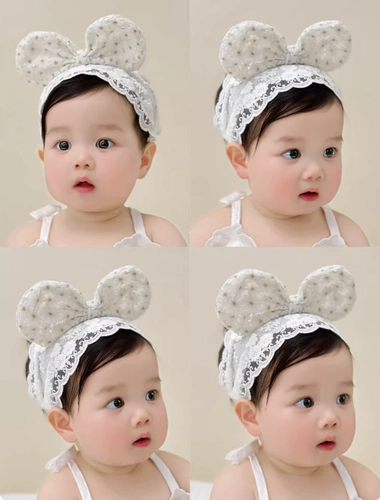Детская летняя тонкая шапка, кружевная повязка на голову с бантиком для новорожденных, кружевное платье